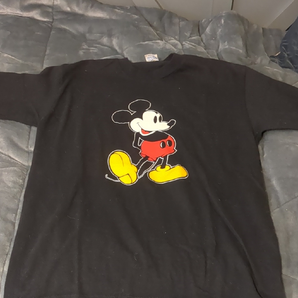 Disney Black Tee with Classic Cartoon Character